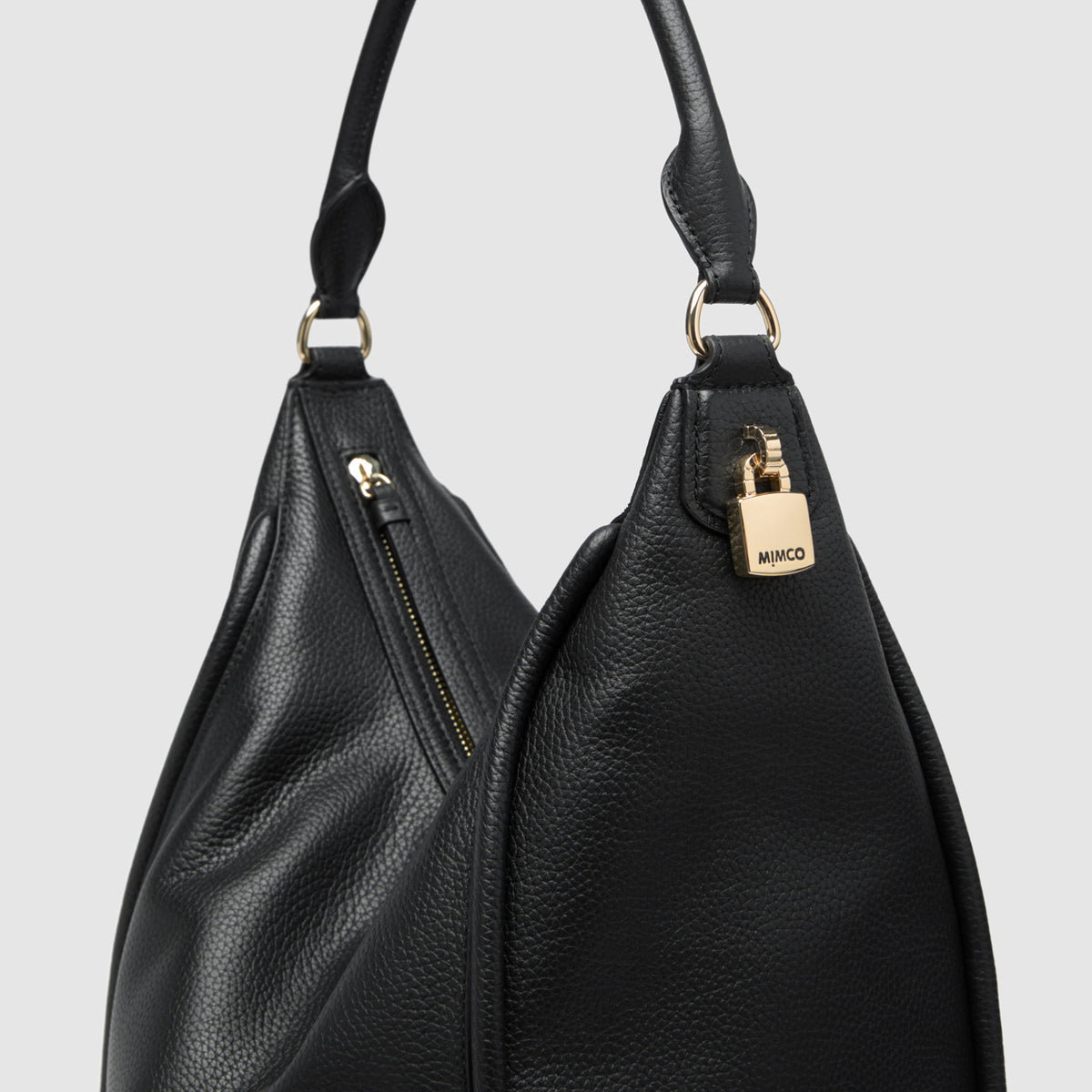 Lock-It Hobo Bag - Black Light Gold