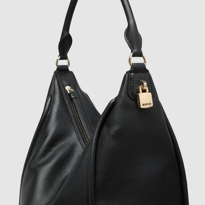Lock-It Hobo Bag - Black Light Gold