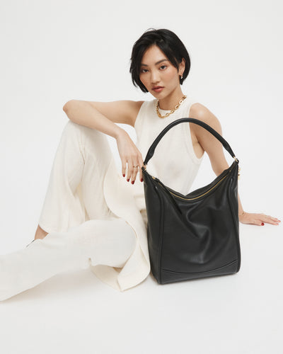 Lock-It Hobo Bag - Black Light Gold