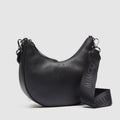 Classico Crescent Crossbody Bag - Black Gunmetal