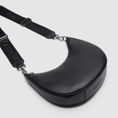 Classico Crescent Crossbody Bag - Black Gunmetal