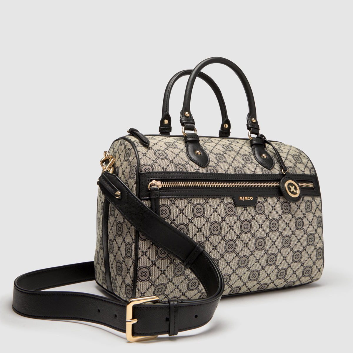 Mim-Gram Bowler Bag - Black Light Gold