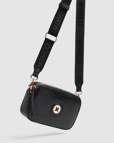 Webbing Bag Strap - Black Rose Gold