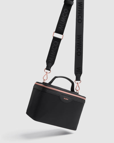 Webbing Bag Strap - Black Rose Gold
