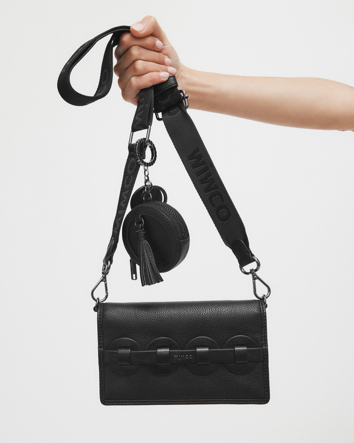 Webbing Bag Strap - Black Gunmetal