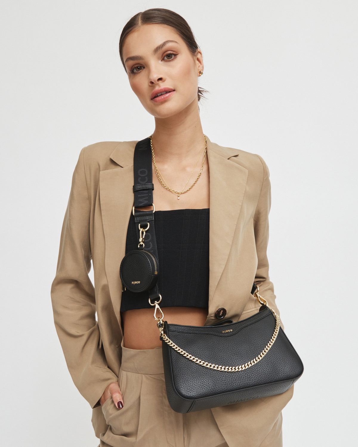 Jett Crossbody Bag - Black Light Gold