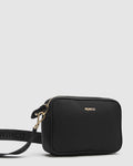 Flight Camera Crossbody Bag - Black Light Gold