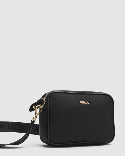 Flight Camera Crossbody Bag - Black Light Gold