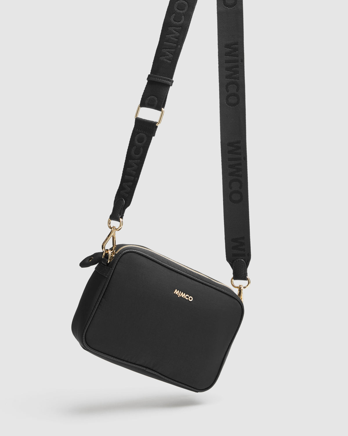 Flight Camera Crossbody Bag - Black Light Gold
