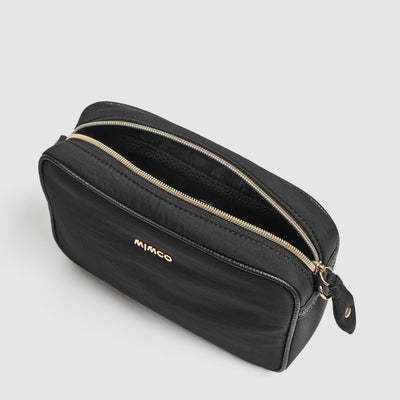 Flight Camera Crossbody Bag - Black Light Gold