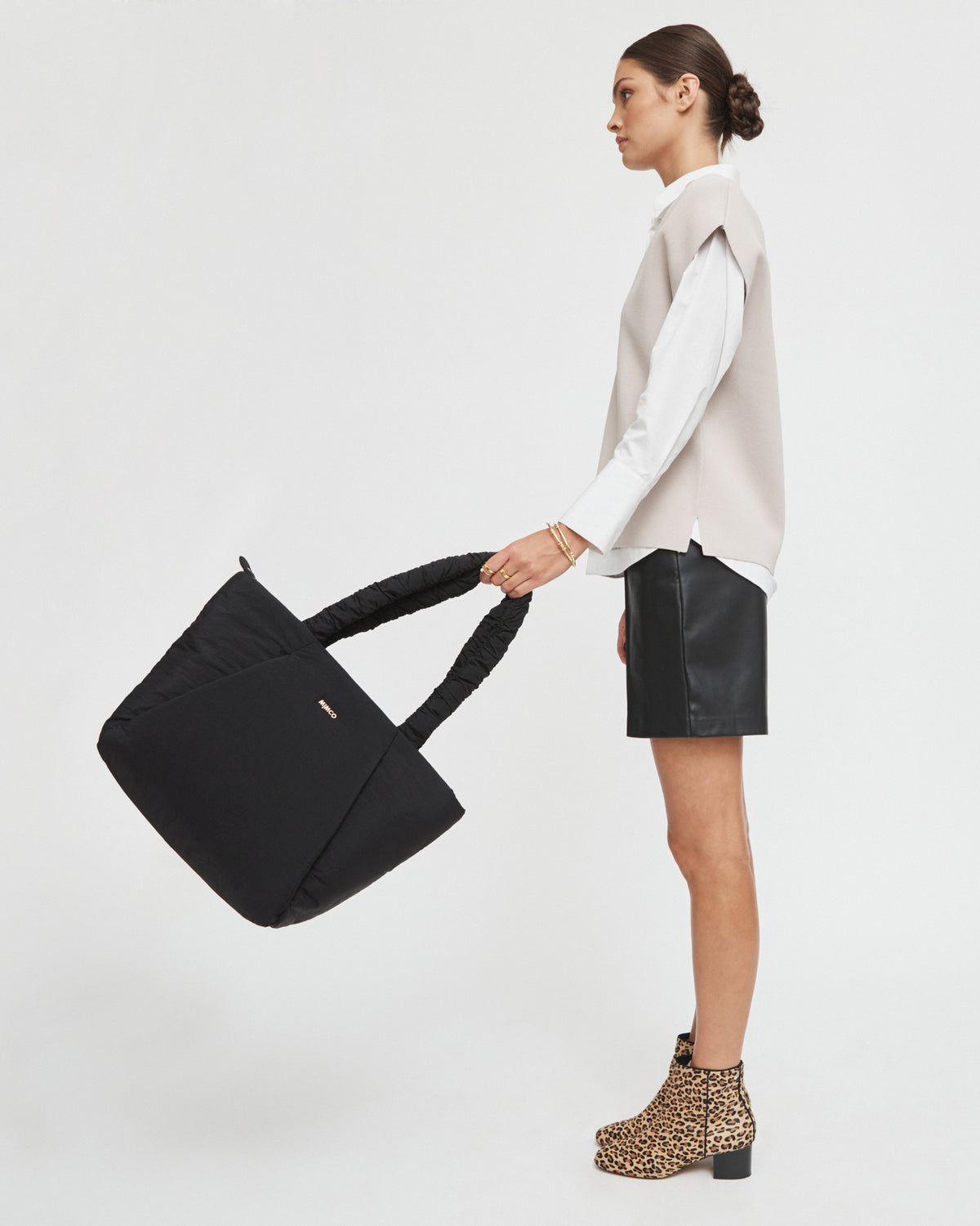 Flight Tote Bag - Black Light Gold