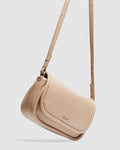 Classico Flap Over Crossbody Bag - Almond