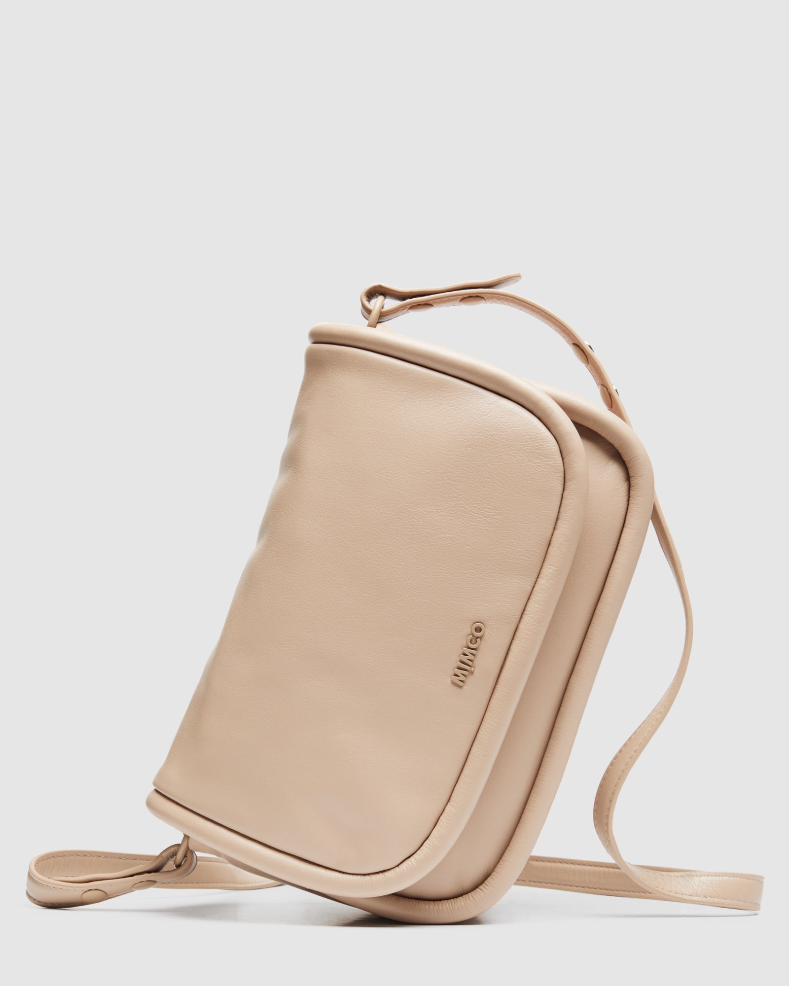 Classico Flap Over Crossbody Bag - Almond