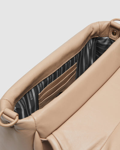 Classico Flap Over Crossbody Bag - Almond