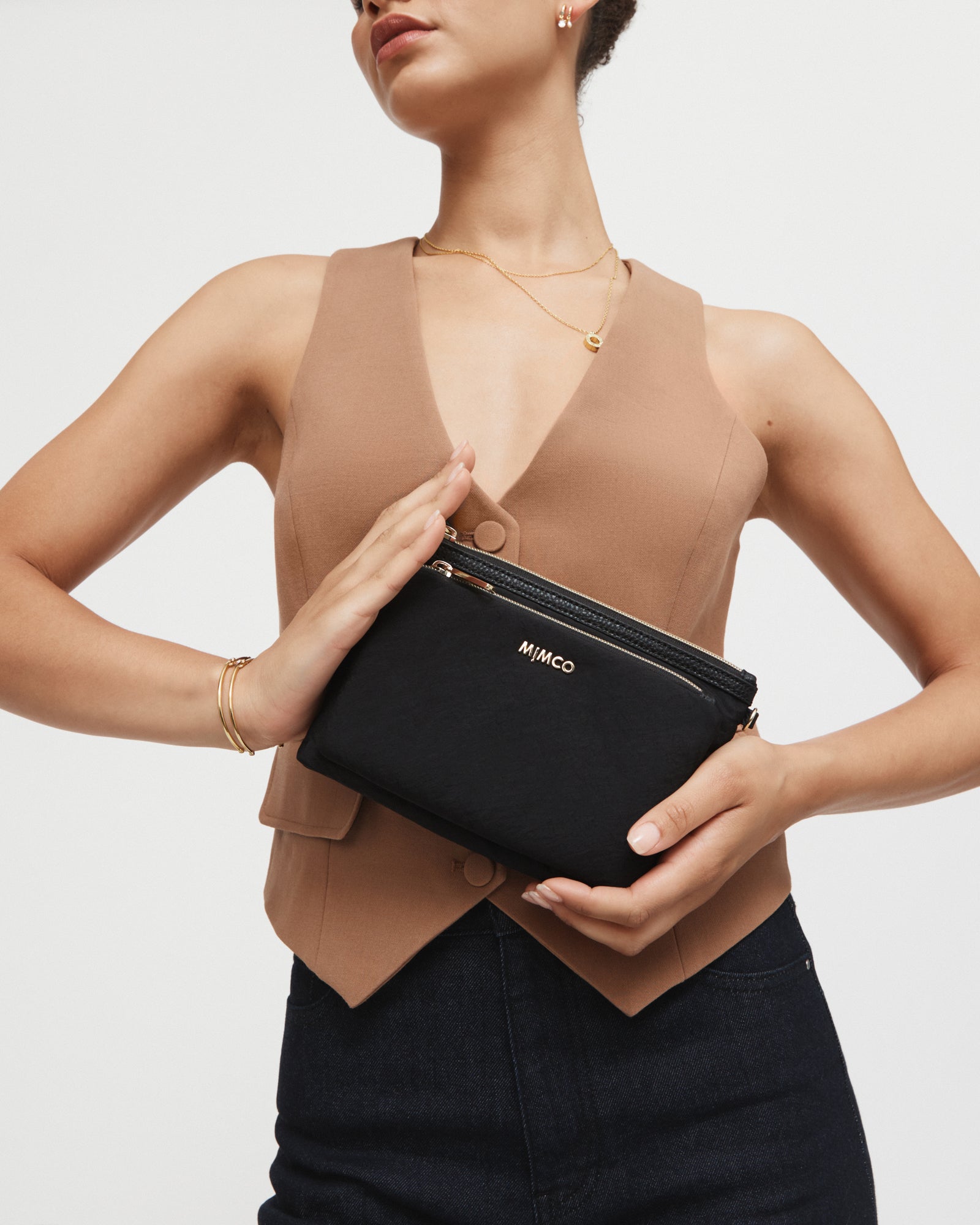 Flight Duo Pouch - Black Light Gold
