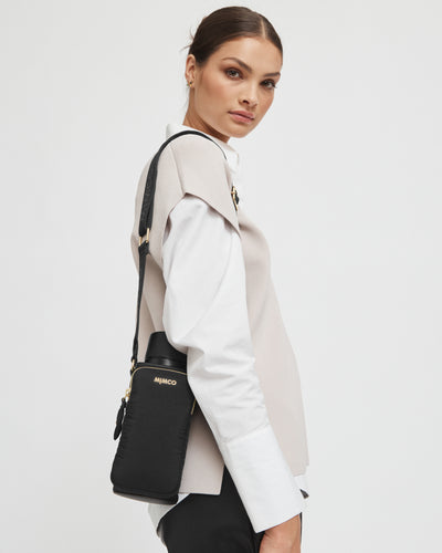 Flight Drink Crossbody Bag - Black Light Gold