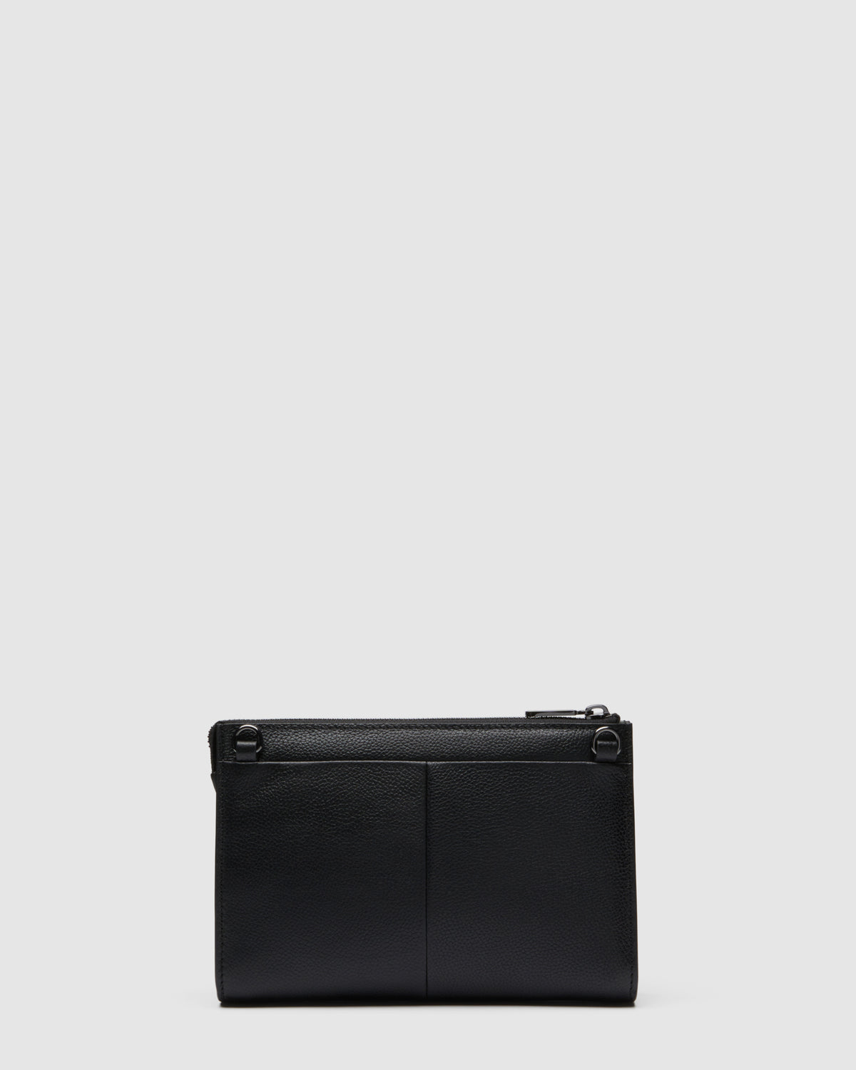 Classico Zip Medium Pouch - Black Gunmetal