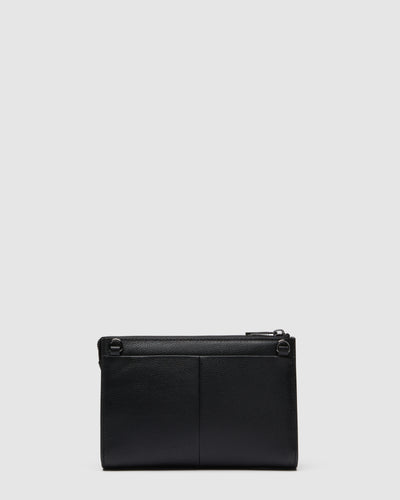 Classico Zip Medium Pouch - Black Gunmetal