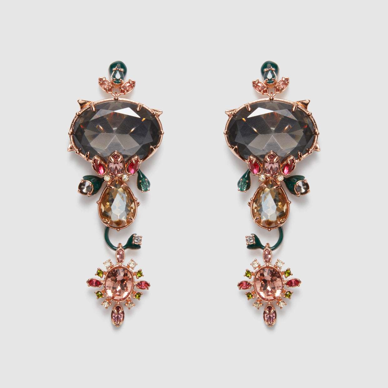 Ethereal Statement Earrings - Verdant Green