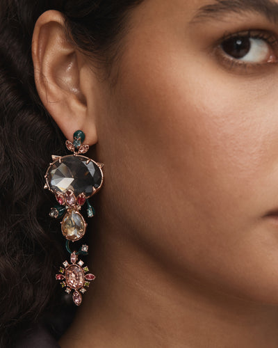 Ethereal Statement Earrings - Verdant Green
