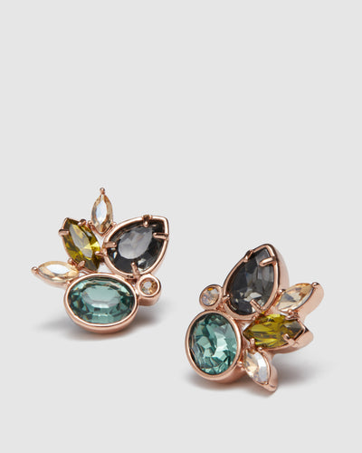 Ethereal Stud Earrings - Verdant Green