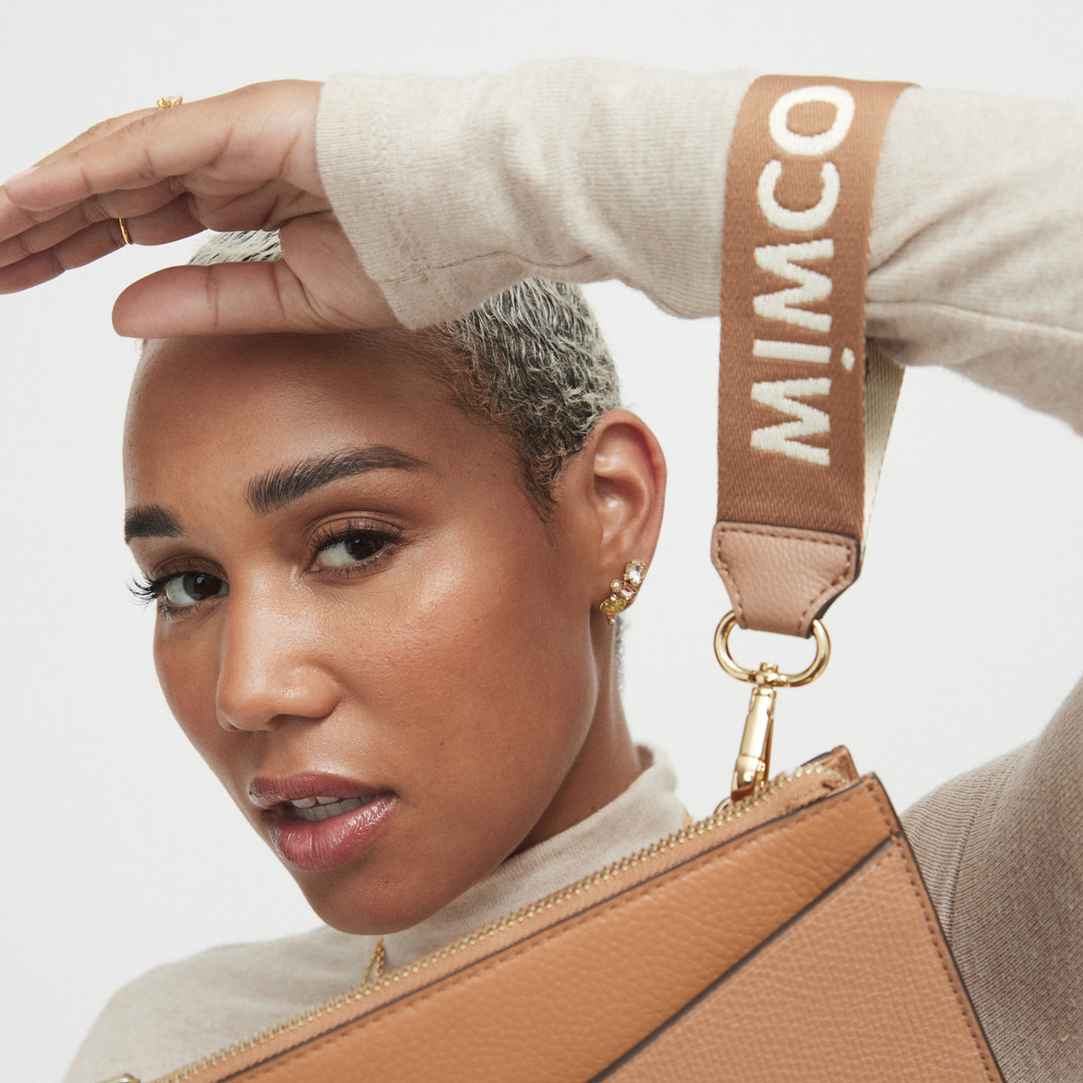 Webbing Wrist Bag Strap - Caramel