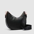 Classico Crescent Crossbody Bag - Black Rose Gold