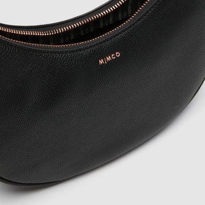 Classico Crescent Crossbody Bag - Black Rose Gold