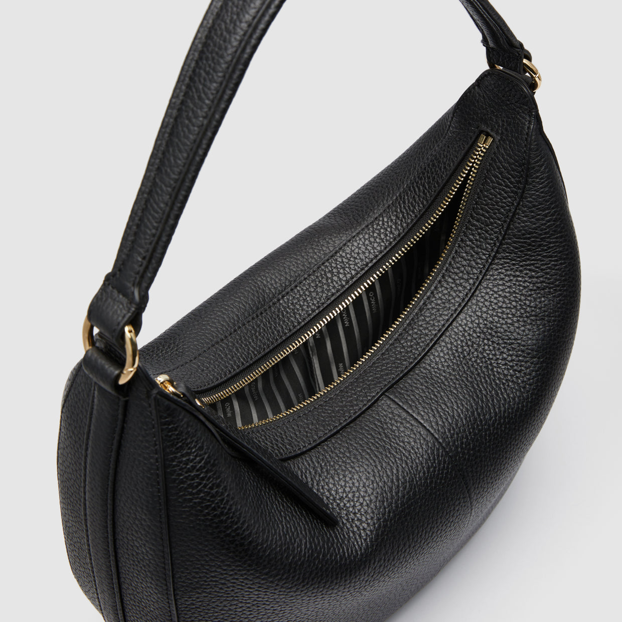 Luna Crescent Bag - Black Light Gold