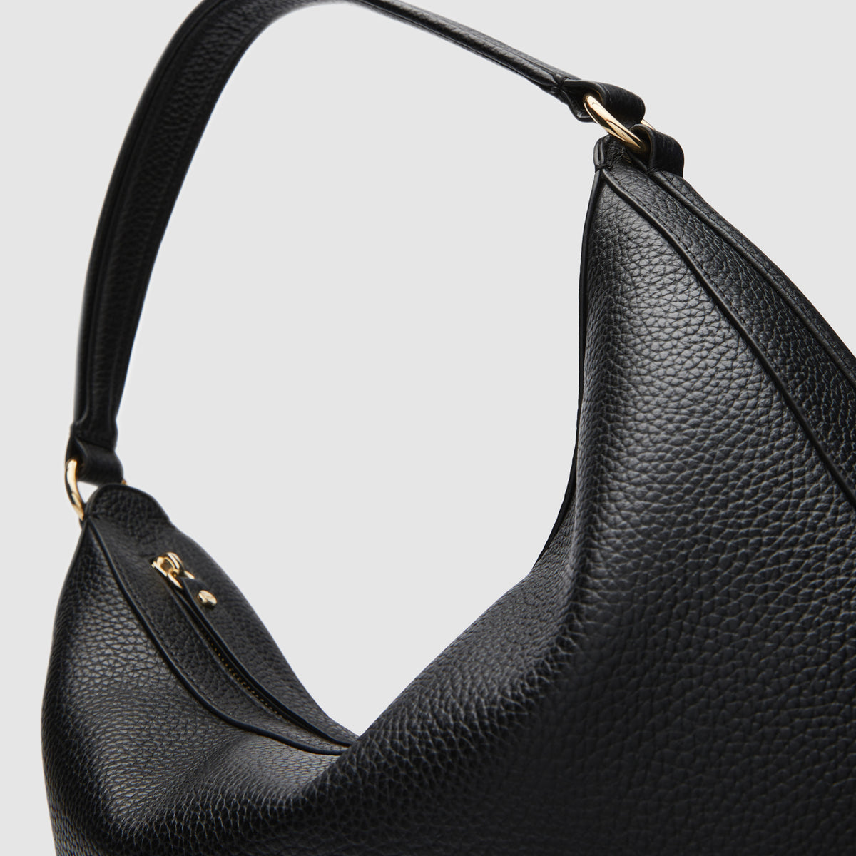 Luna Crescent Bag - Black Light Gold