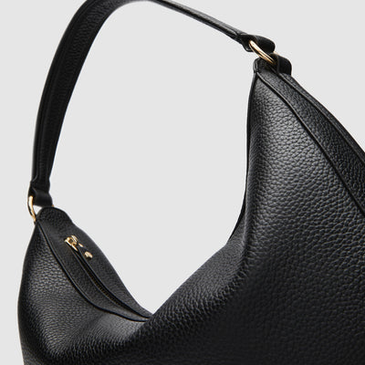 Luna Crescent Bag - Black Light Gold