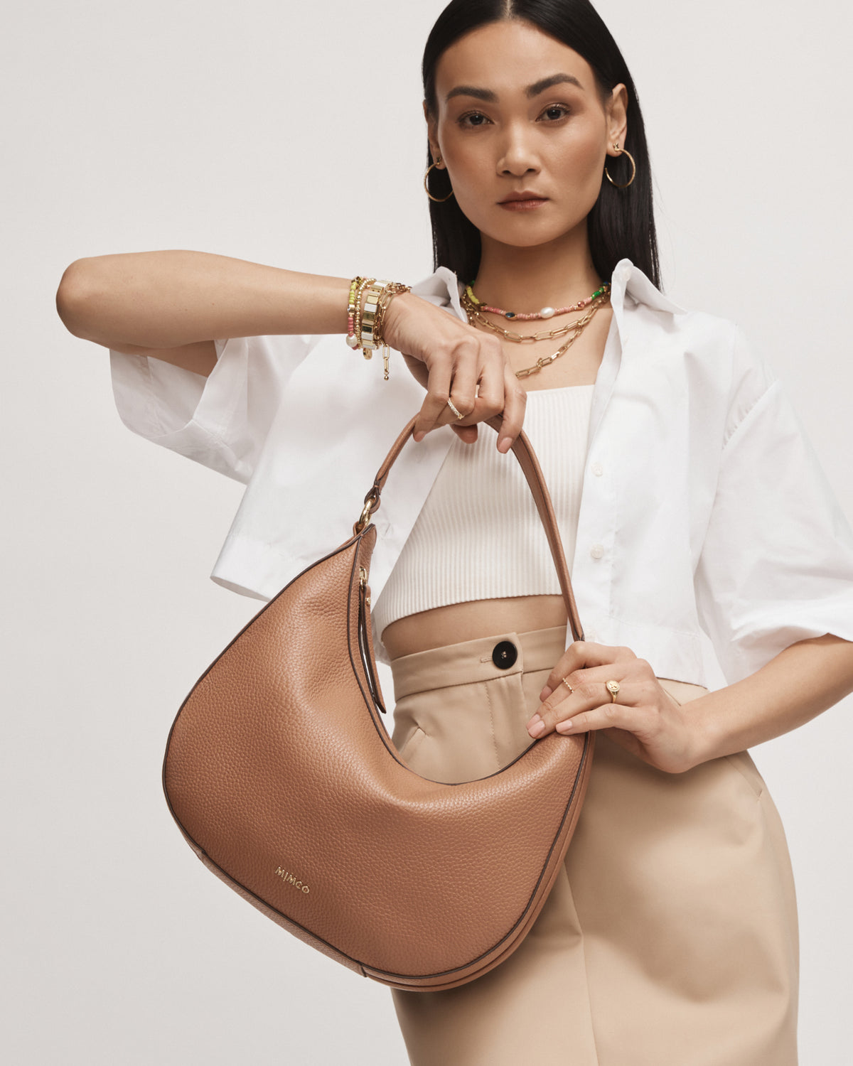 Luna Crescent Bag - Caramel