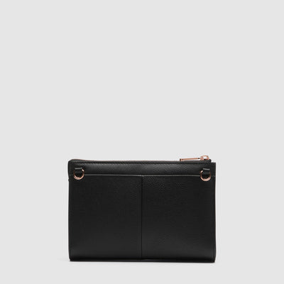 Classico Zip Medium Pouch - Black Rose Gold