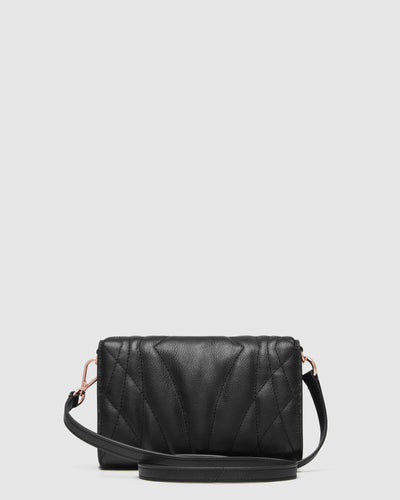 Stitch Wallet Crossbody Bag - Black Rose Gold