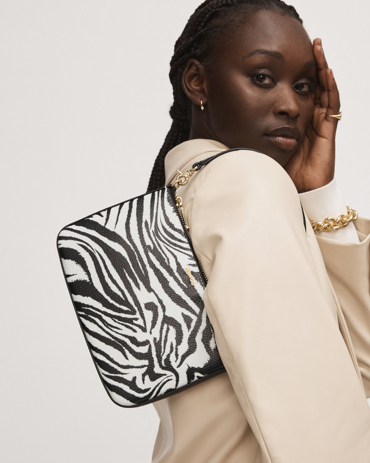 Classico Shoulder Bag - Zebra Print