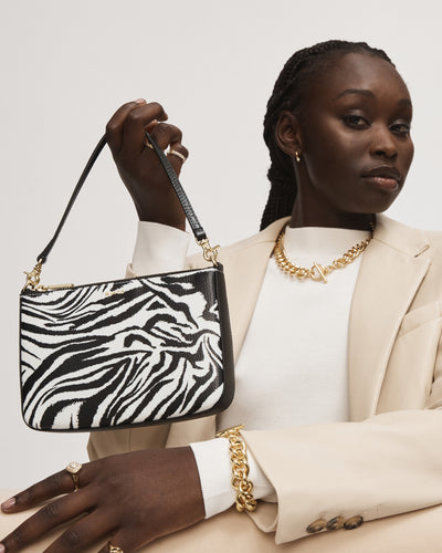 Classico Shoulder Bag - Zebra Print