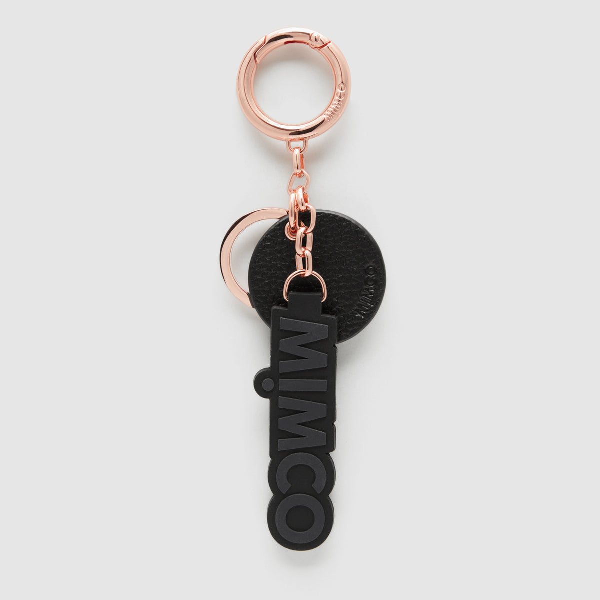 Est. 96 Zip Keyring - Black Rose Gold