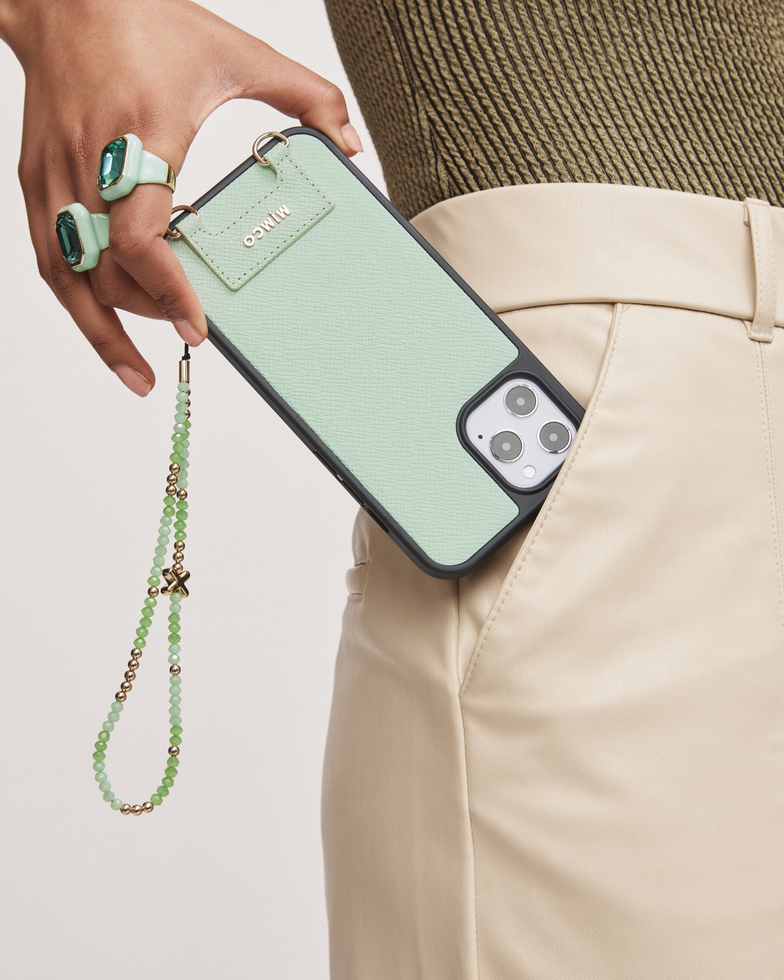 Mim Phone Charm - Celery