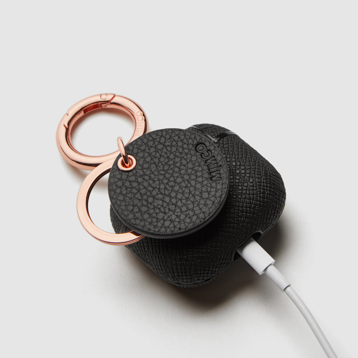 Mimpod Airpod 3 Keyring Case - Black Rose Gold