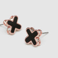 Dreamer Stud Earrings - Black Rose Gold
