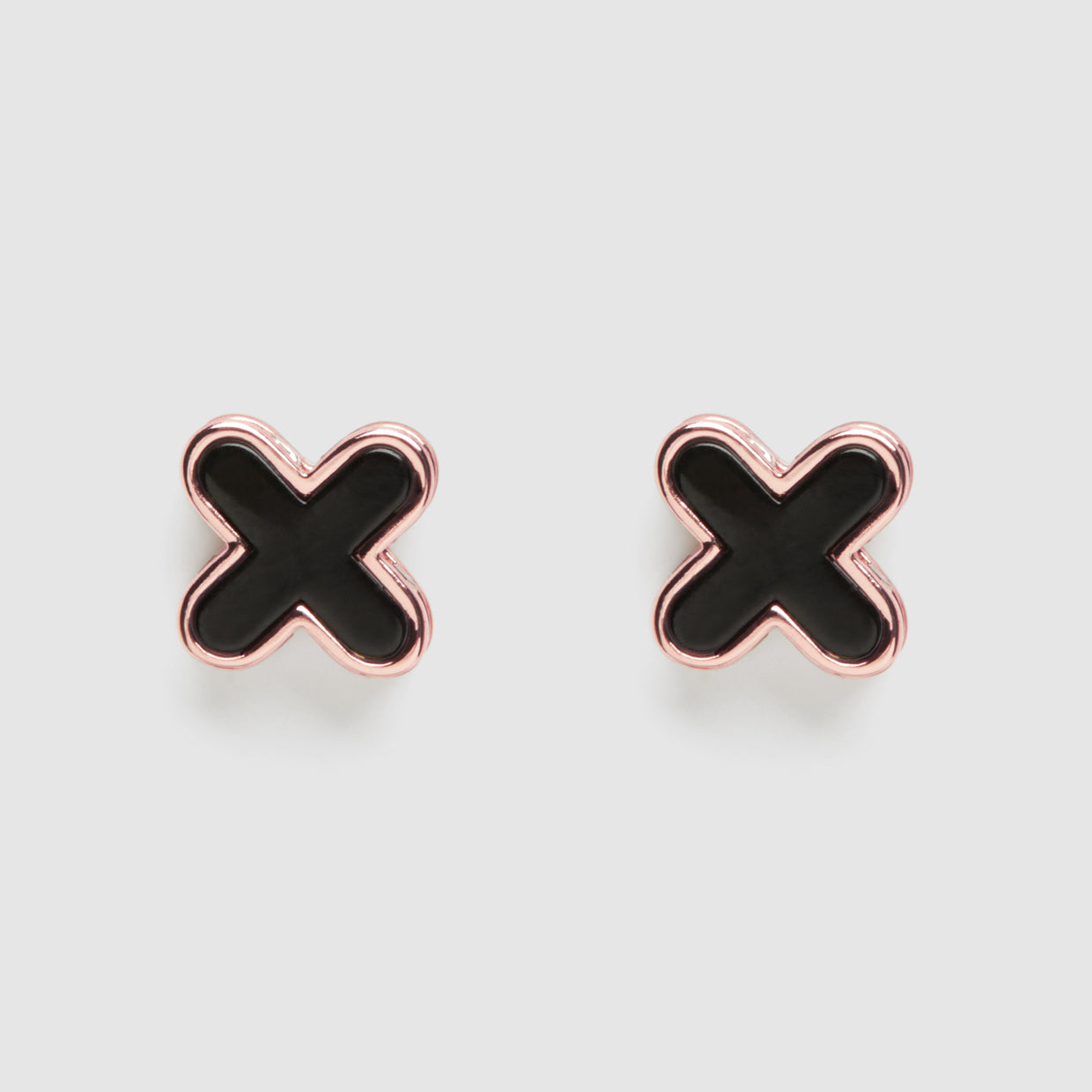 Dreamer Stud Earrings - Black Rose Gold