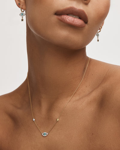 Eye-Dealise Sterling Silver Necklace - Gold