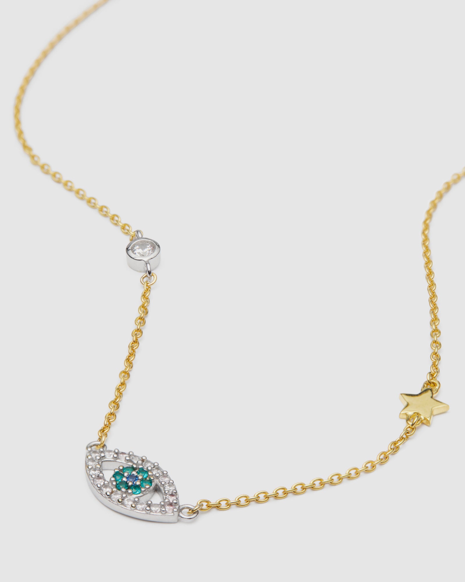 Eye-Dealise Sterling Silver Necklace - Gold