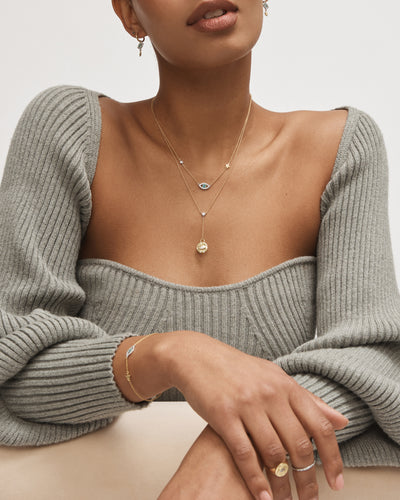 Eye-Dealise Sterling Silver Necklace - Gold