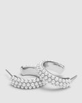 Enchant Pearl Hoop Earrings - Silver
