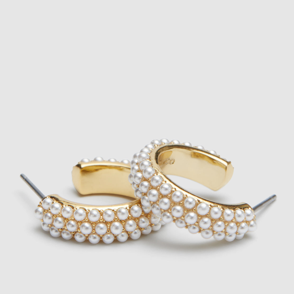 Enchant Pearl Hoop Earrings - Gold