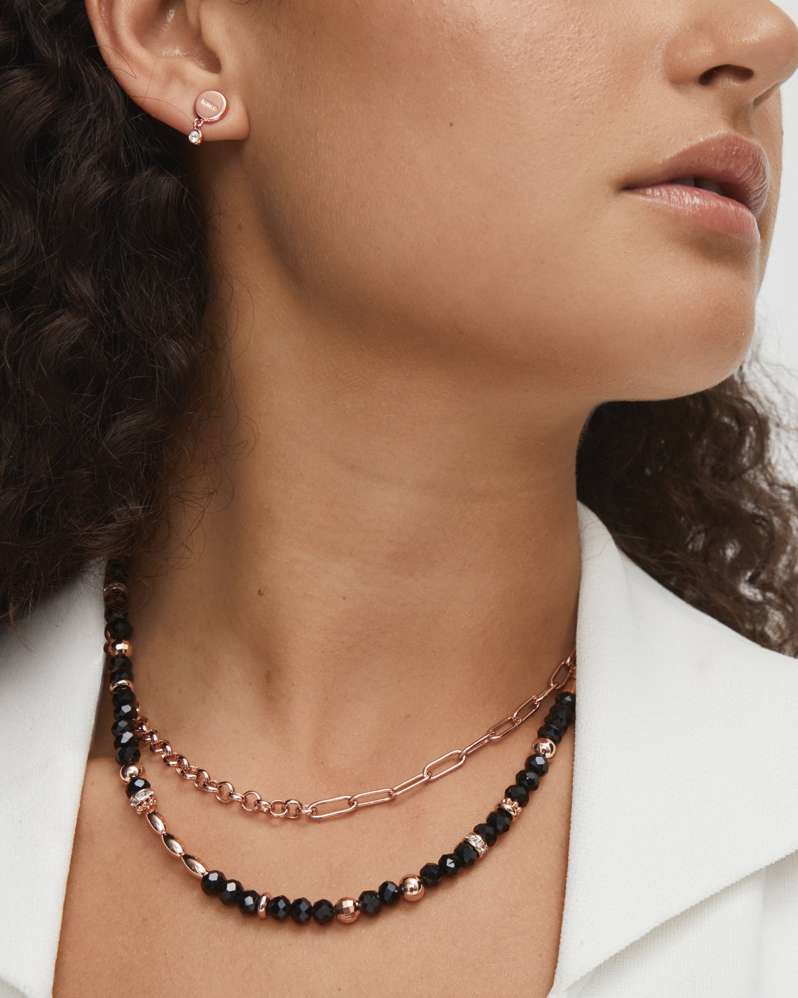 Ecliptic Beaded Necklace - Black