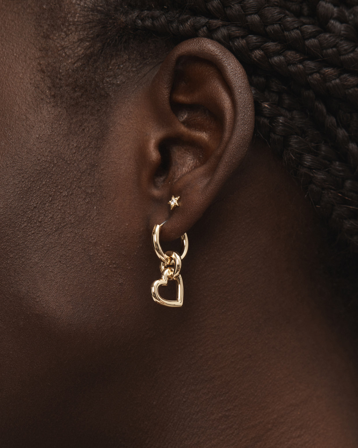 Reflection Drop Earrings - Gold