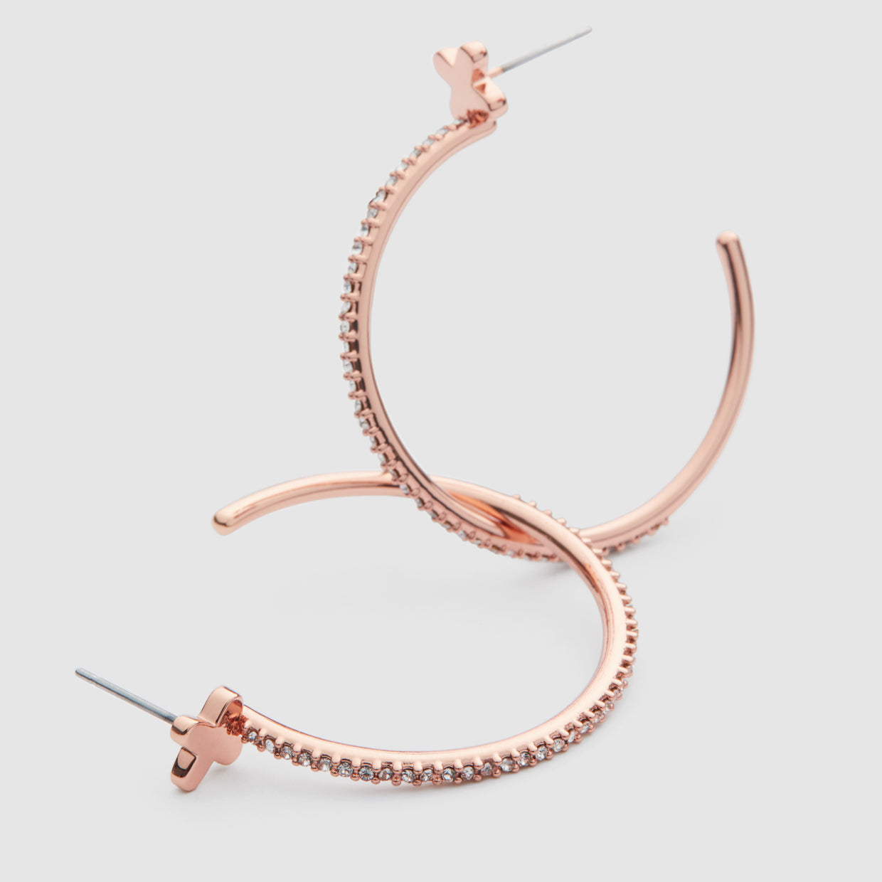 Reflection Hoop Earrings - Rose Gold