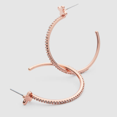 Reflection Hoop Earrings - Rose Gold
